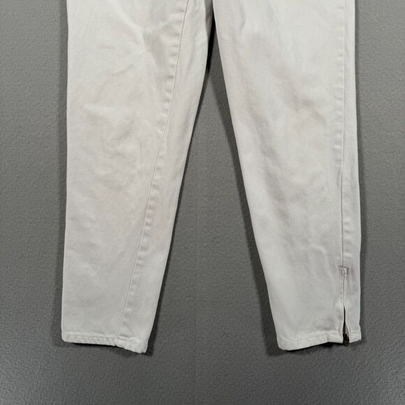 Vintage Anchor Blue Jeans Womens 11 Pleated Baggy White 90s Y2K Skater High Rise - Picture 7 of 15